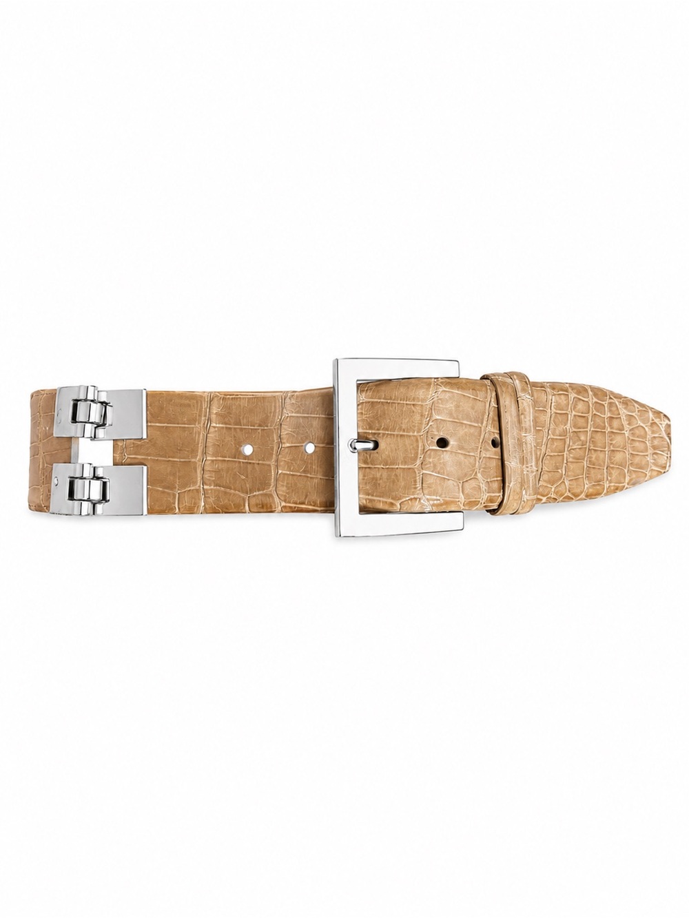 Genuine Alligator Waist Belt by Oscar de la Renta Size XS